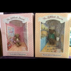 Vintage Gund The Littlest Bears.Set of Two NIB, Ballerina & Father.